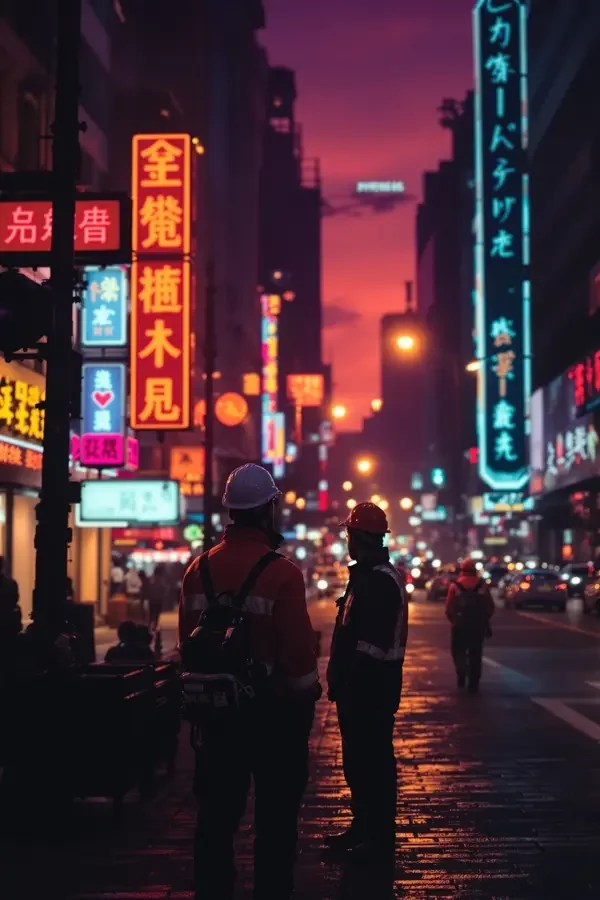 城市入夜前的一小时
